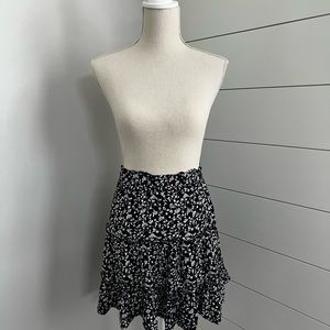 Anne Carson Floral Flounce Skirt